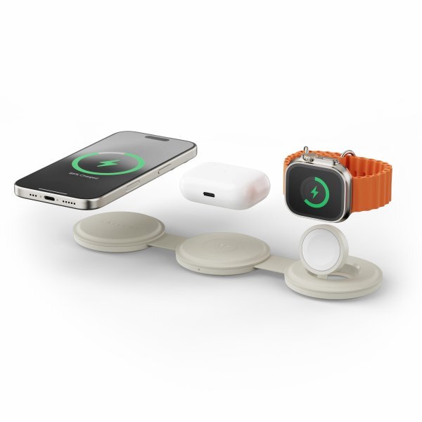 Satechi OntheGo 3-in-1 Wireless Charger - Sand