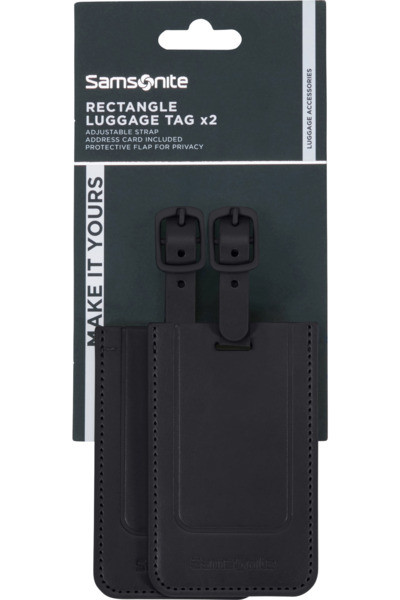 Samsonite TA Revolution Rectangle 2-Pack -matkalaukkulappu, musta