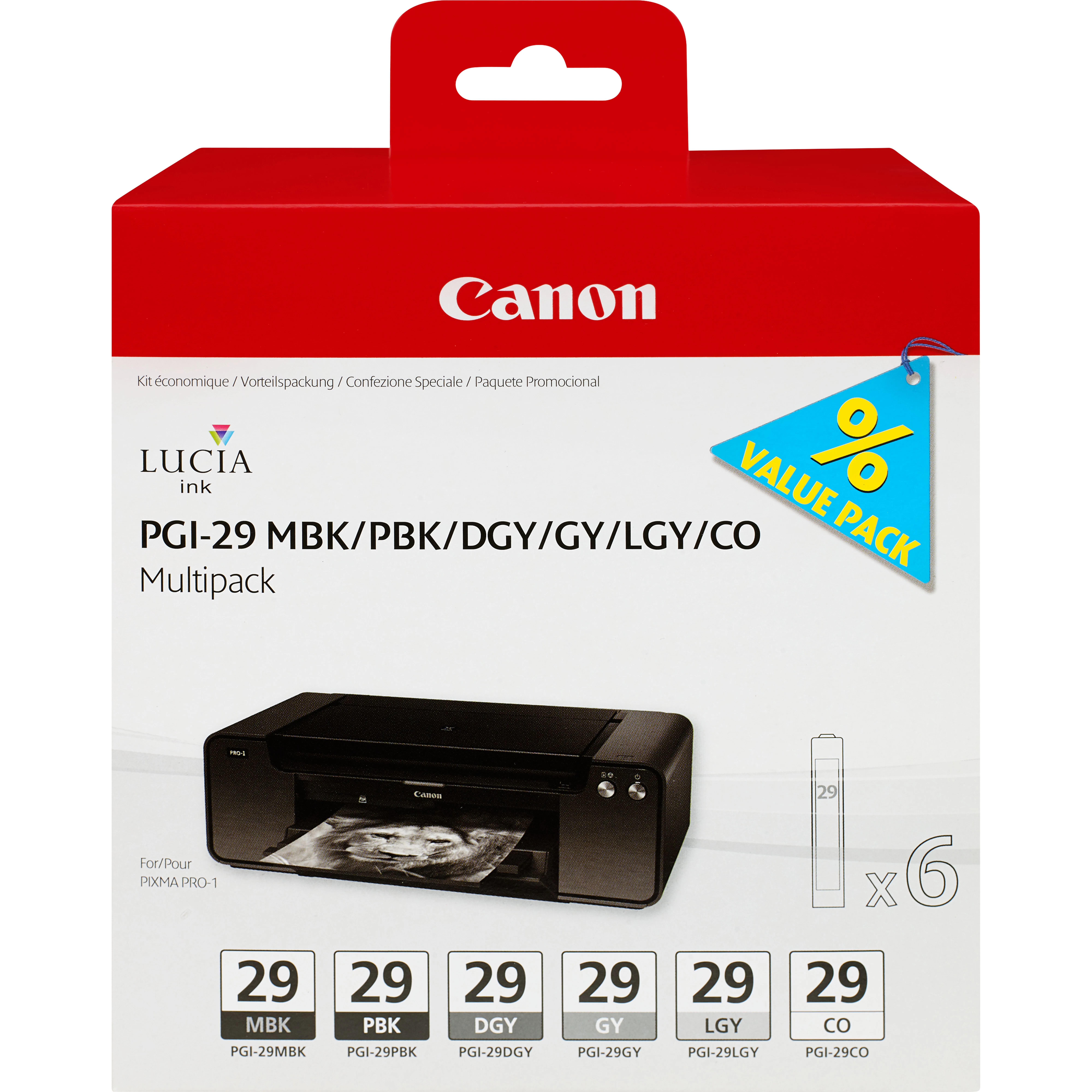 CANON PGI-29 MBK/PBK/DGY/GY/LGY/CO Multi Pack
