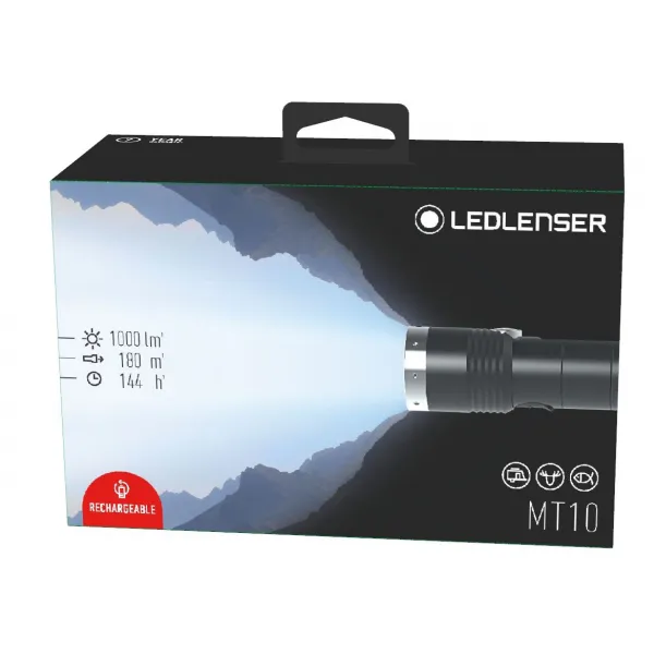 LEDLENSER MT10, 3000 mAh, 1000 lm, ficklampa