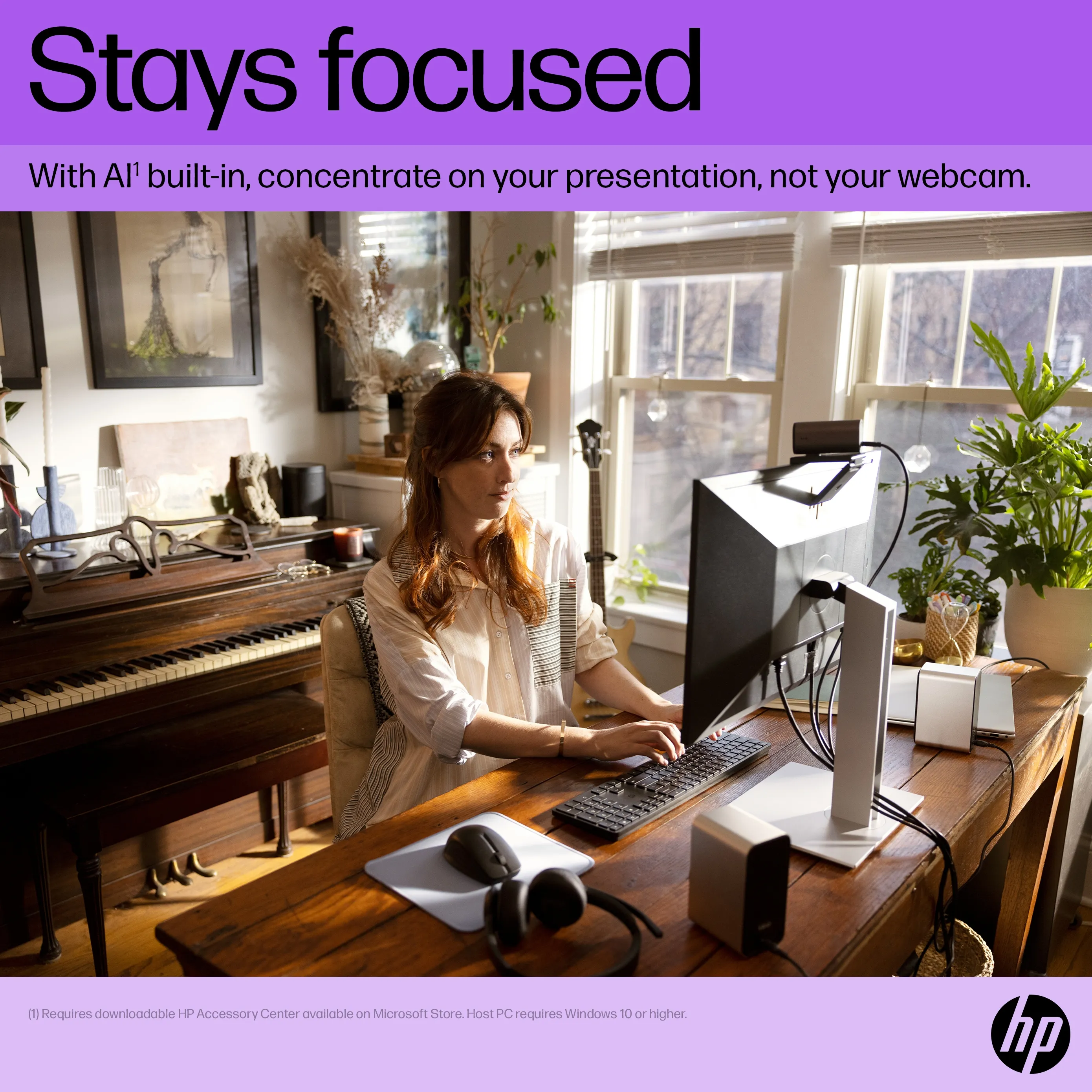 HP 965 4K Streaming - webcam, black