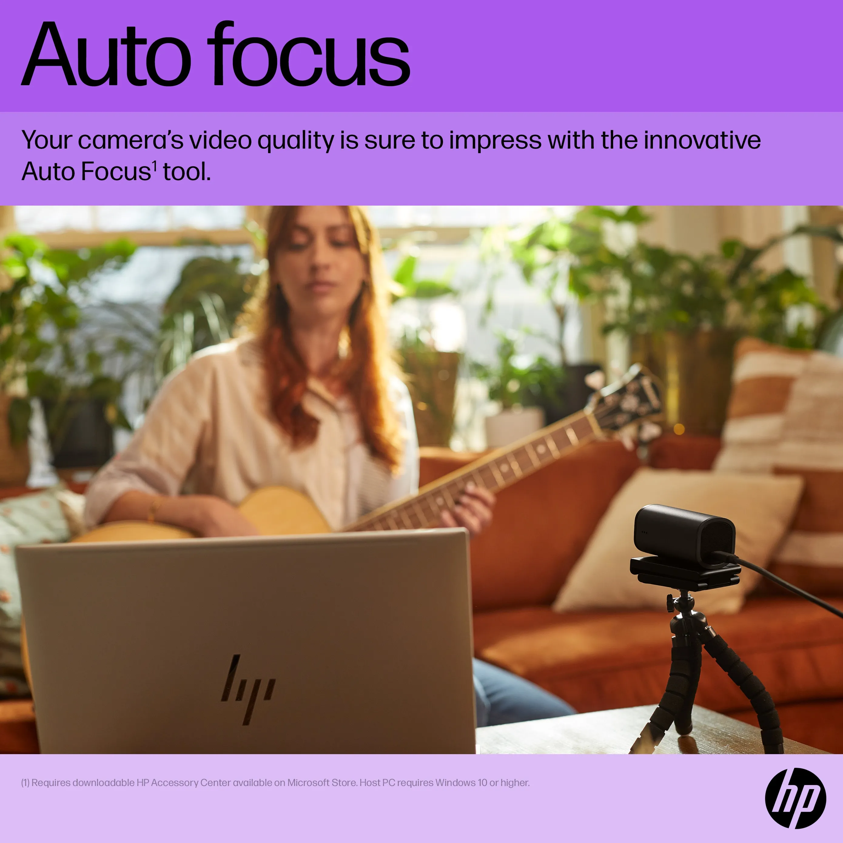 HP 965 4K Streaming - webcam, black