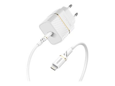 OTTERBOX WALL CHARGER USB-C 20W + CABLE USB-C 1M WHITE