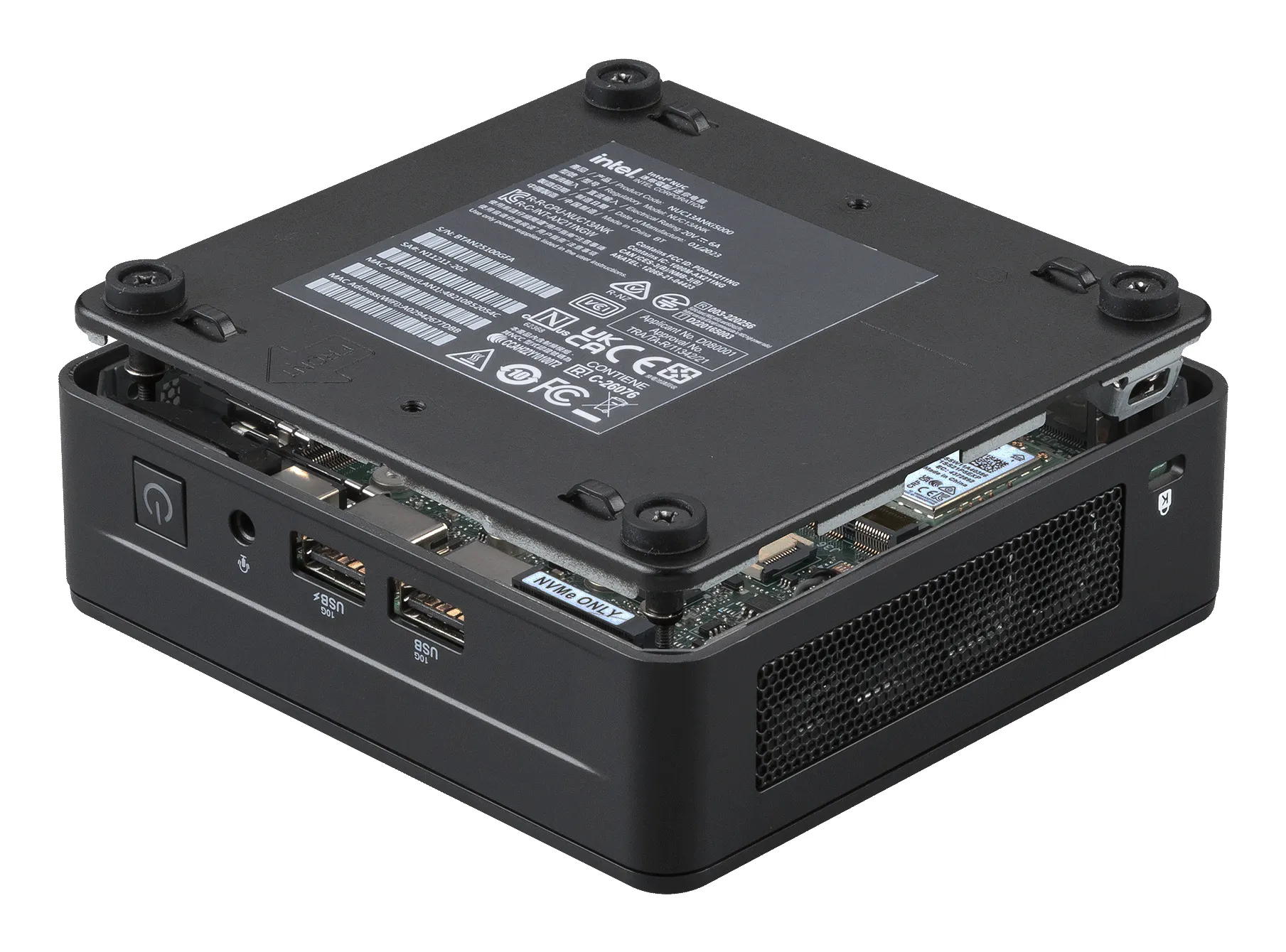 ASUS NUC 13 Pro i5-1340P -minitietokonerunko, musta