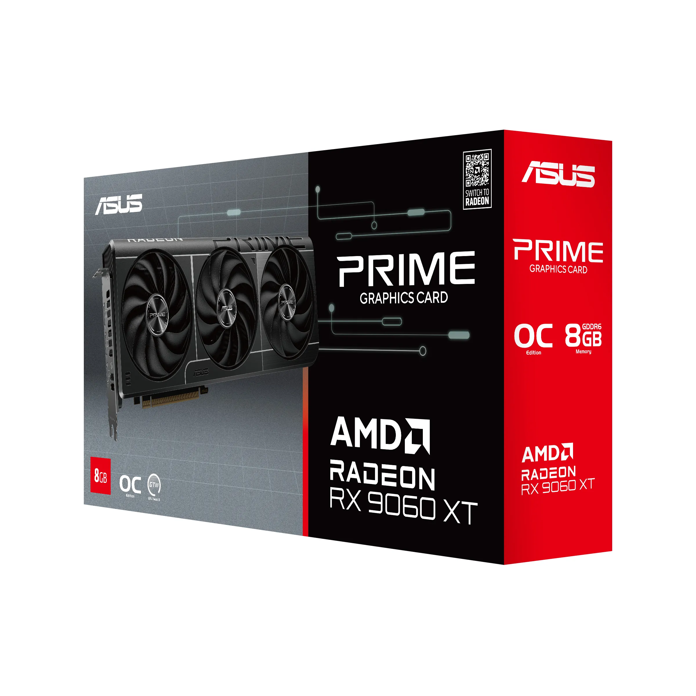 Asus Radeon RX 9060 XT Prime Edition 8 GB OC grafikkort