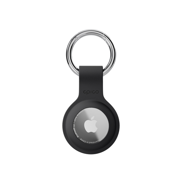 Epico Silicone Full Back Case | AirTag | Black | Robust Metal Ring