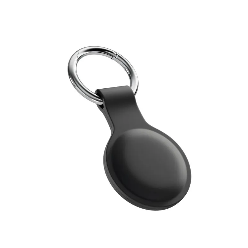 Epico Silicone Full Back Case | AirTag | Black | Robust Metal Ring