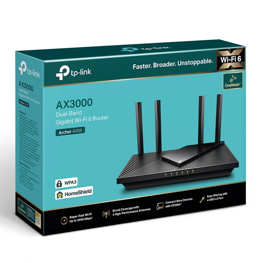 TP-Link Archer AX3000 Dual Band Gigabit Wi-Fi 6 Router Dual-Band - Wi-Fi 6 router