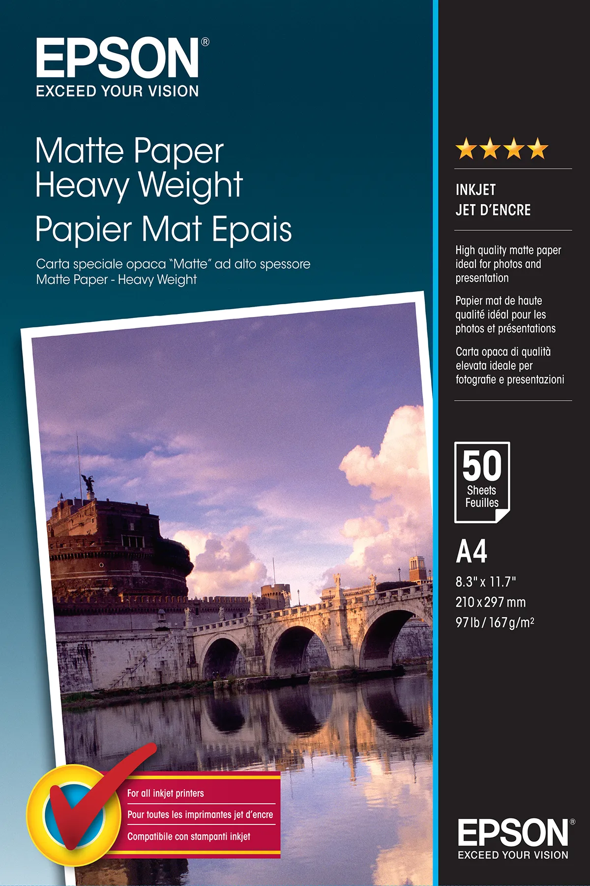 EPSON paper matt heavyweight A4 50sh Schweres paper matt A4 167g/m