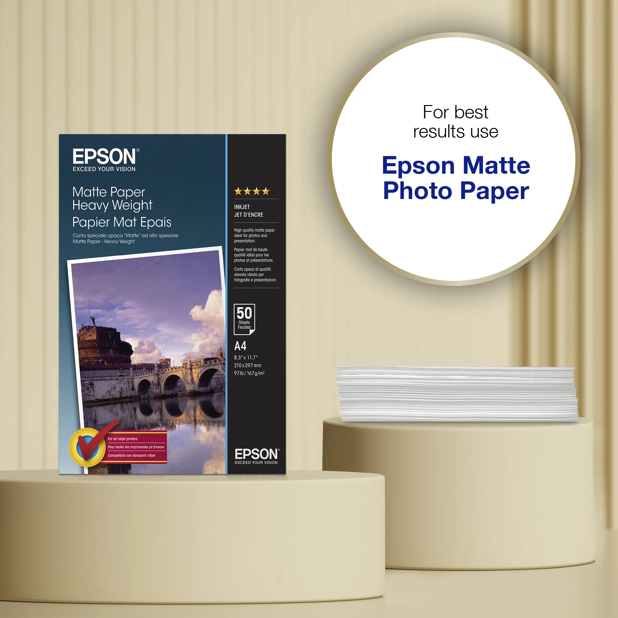 EPSON paper matt heavyweight A4 50sh Schweres paper matt A4 167g/m