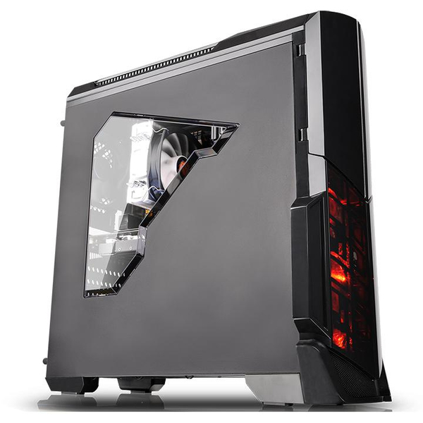 Thermaltake Versa N21 Midi Tower PC Case transparent front, tool-free design