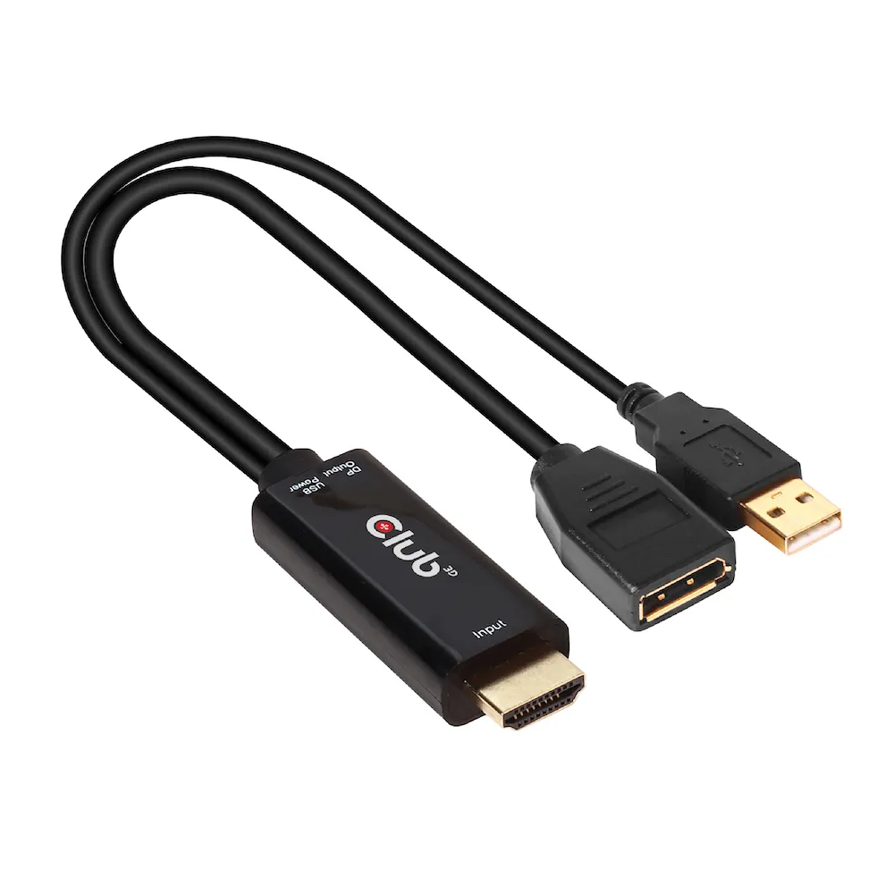 Club 3D CAC-1331 - HDMI till DisplayPort-adapter, svart