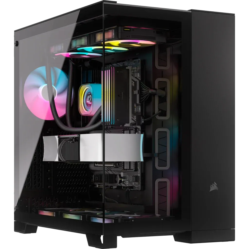 Corsair iCUE LINK 6500X RGB Tempered Glass - miditower, window, black