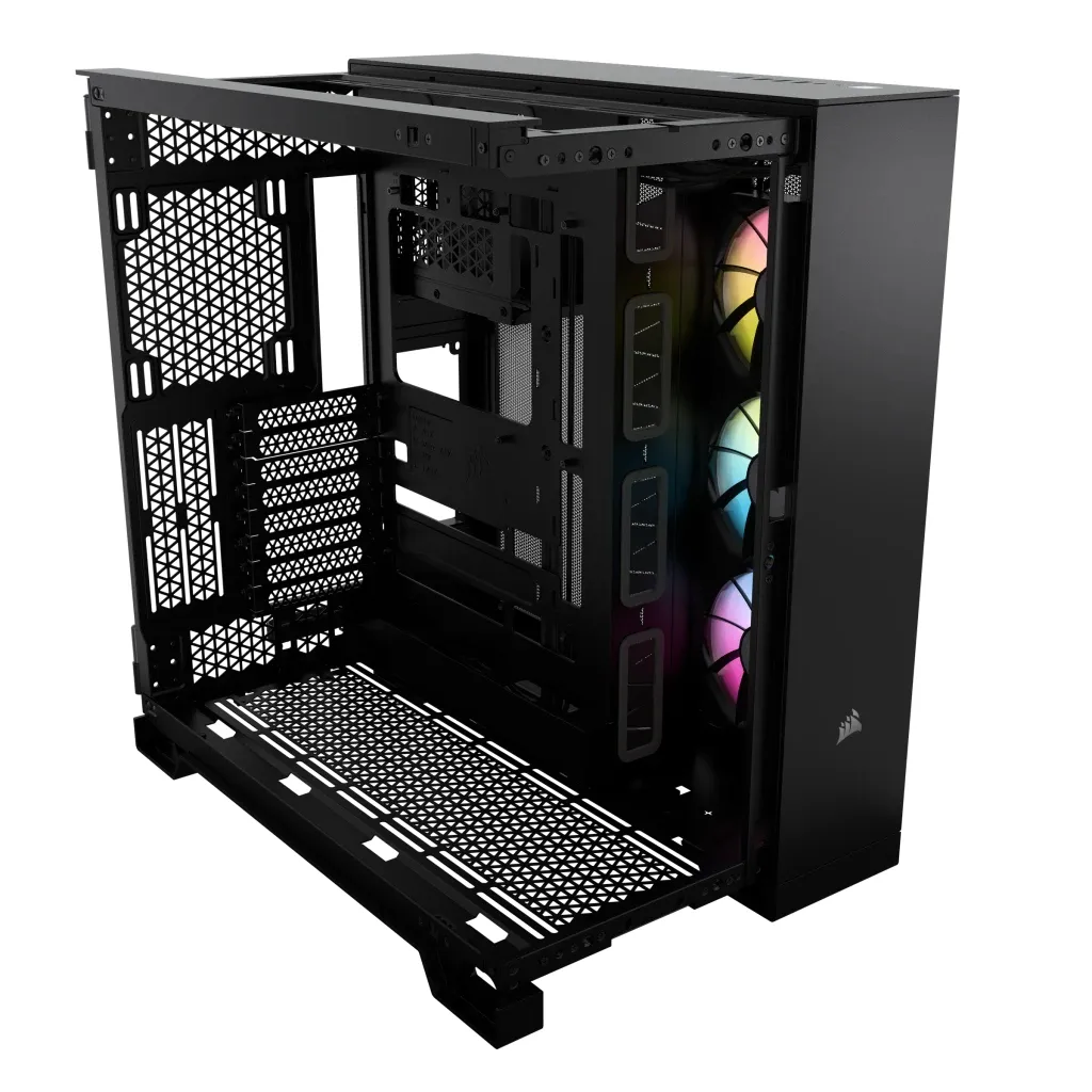 Corsair iCUE LINK 6500X RGB Tempered Glass - miditower, window, black