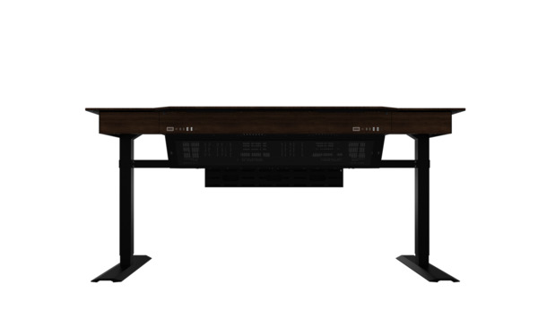 Lian Li DK07-WD Wood Edition desktop-chassi med f&ouml;nster, valn&ouml;t/svart