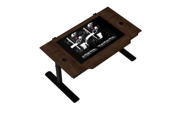 Lian Li DK07-WD Wood Edition desktop-chassi med f&ouml;nster, valn&ouml;t/svart