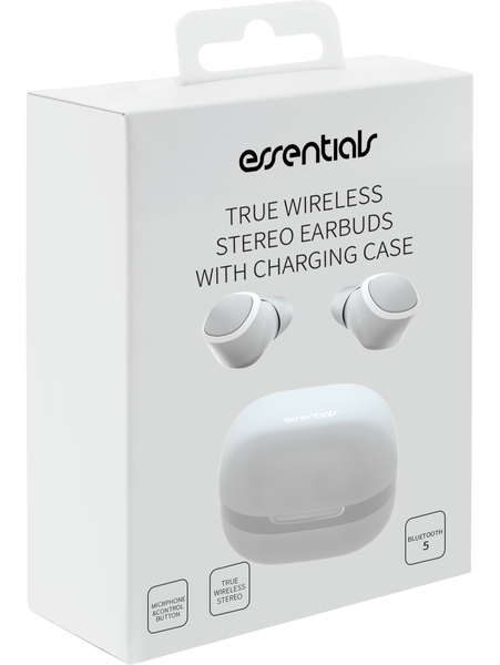 Essentials True Wireless IPX6 - tr&aring;dl&ouml;s in-ear h&ouml;rlurar, vit