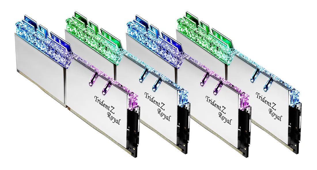 G.Skill Trident Z Royal 128GB (4 x 32GB) DDR4 4000 MHz, CL18 - memory, Silver