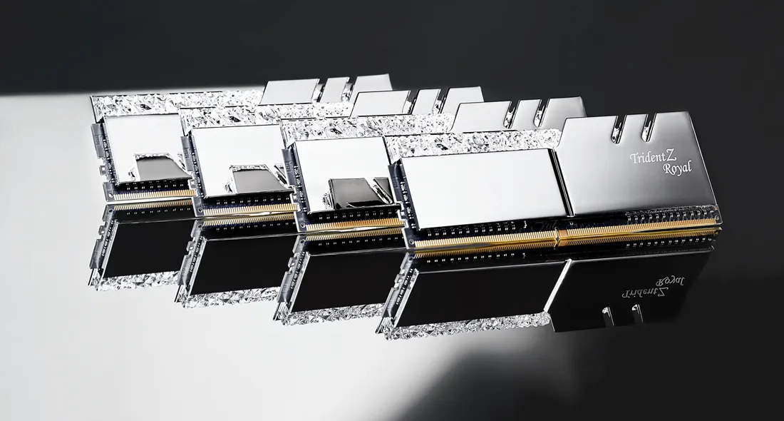 G.Skill Trident Z Royal 128GB (4 x 32GB) DDR4 4000 MHz, CL18 - memory, Silver