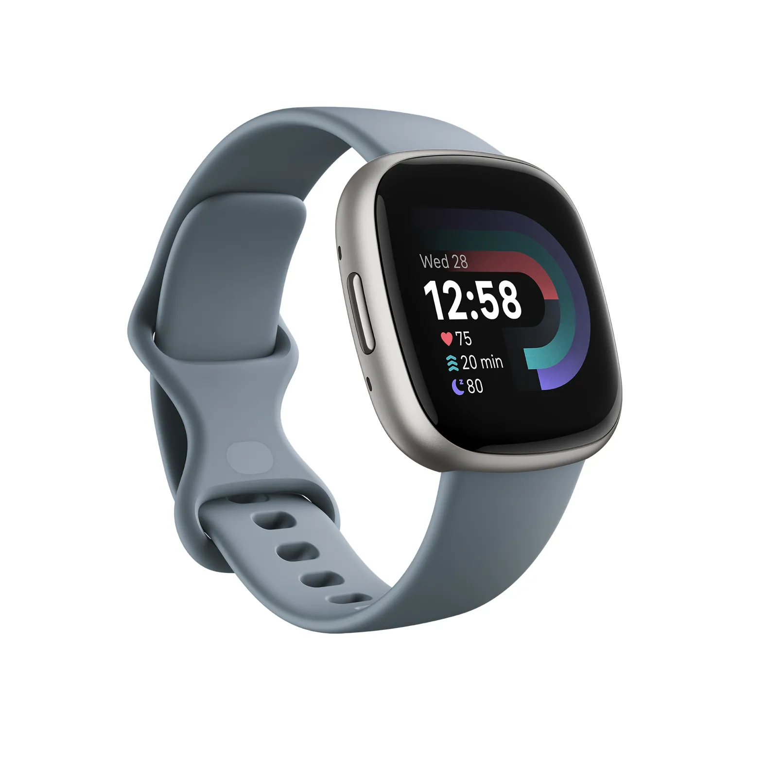 Fitbit Versa 4 - smartwatch, Waterfall Blue/Platin