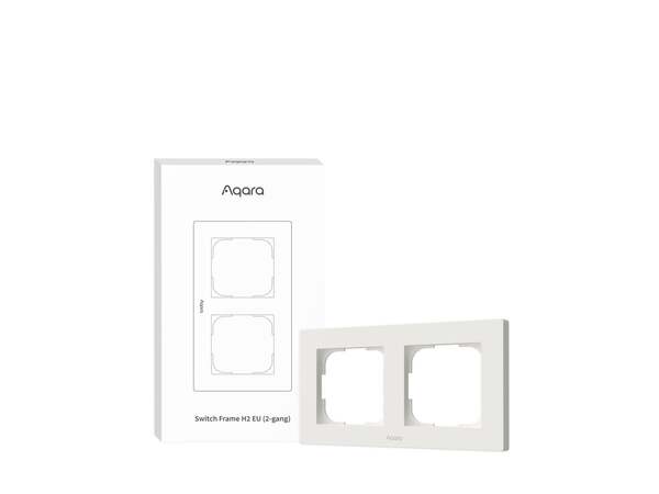 Aqara Switch Frame H2 EU (2-facks) - Str&ouml;mbrytarram, Vit