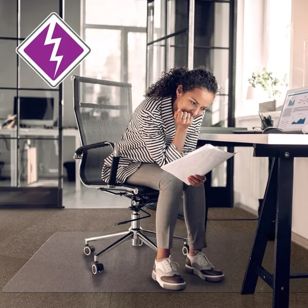 Advantage antistatic chair mat PVC 120x150 cm carpet