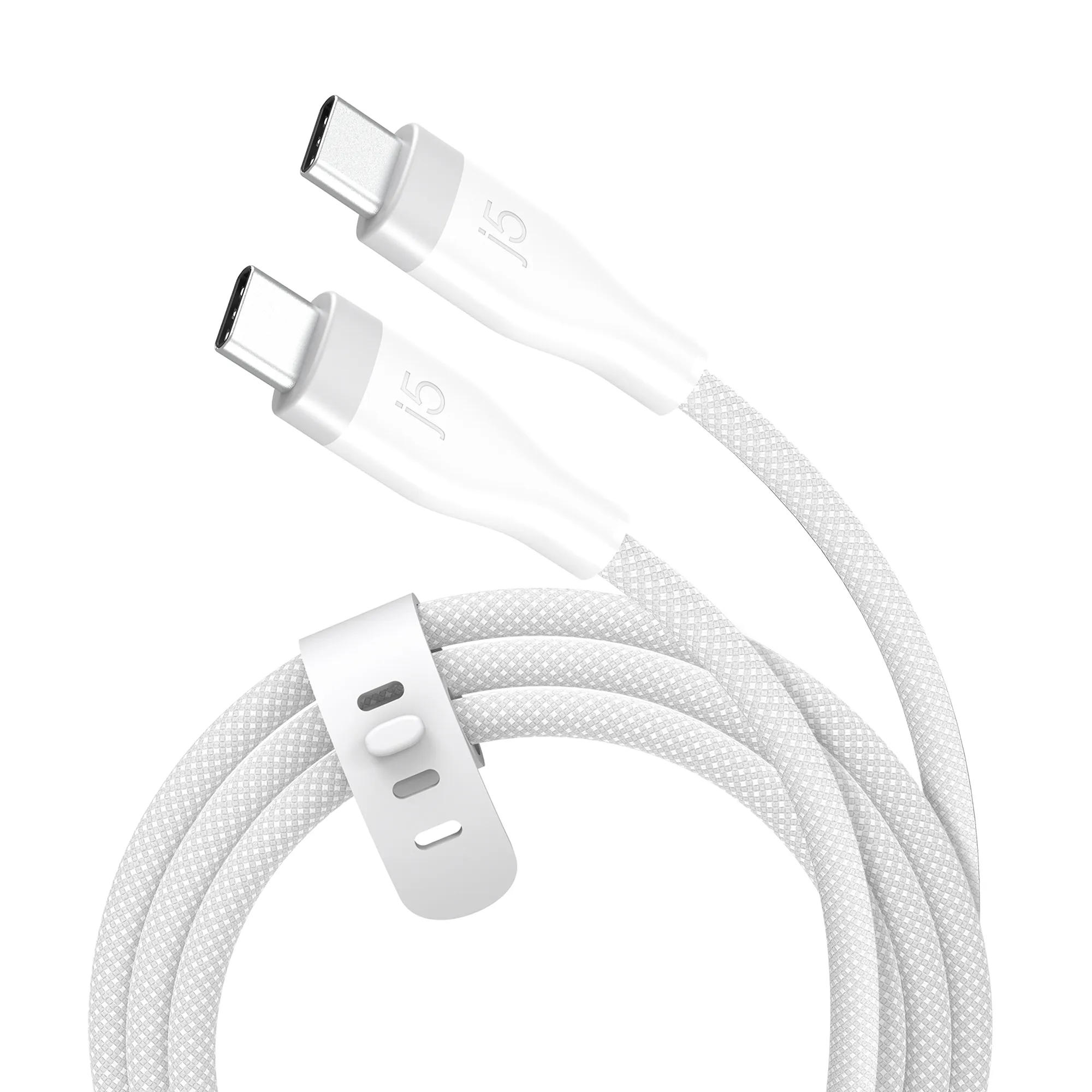 j5create JUCX18L18W-N USB-C -kaapeli, 60 W, 1,8 m, valkoinen