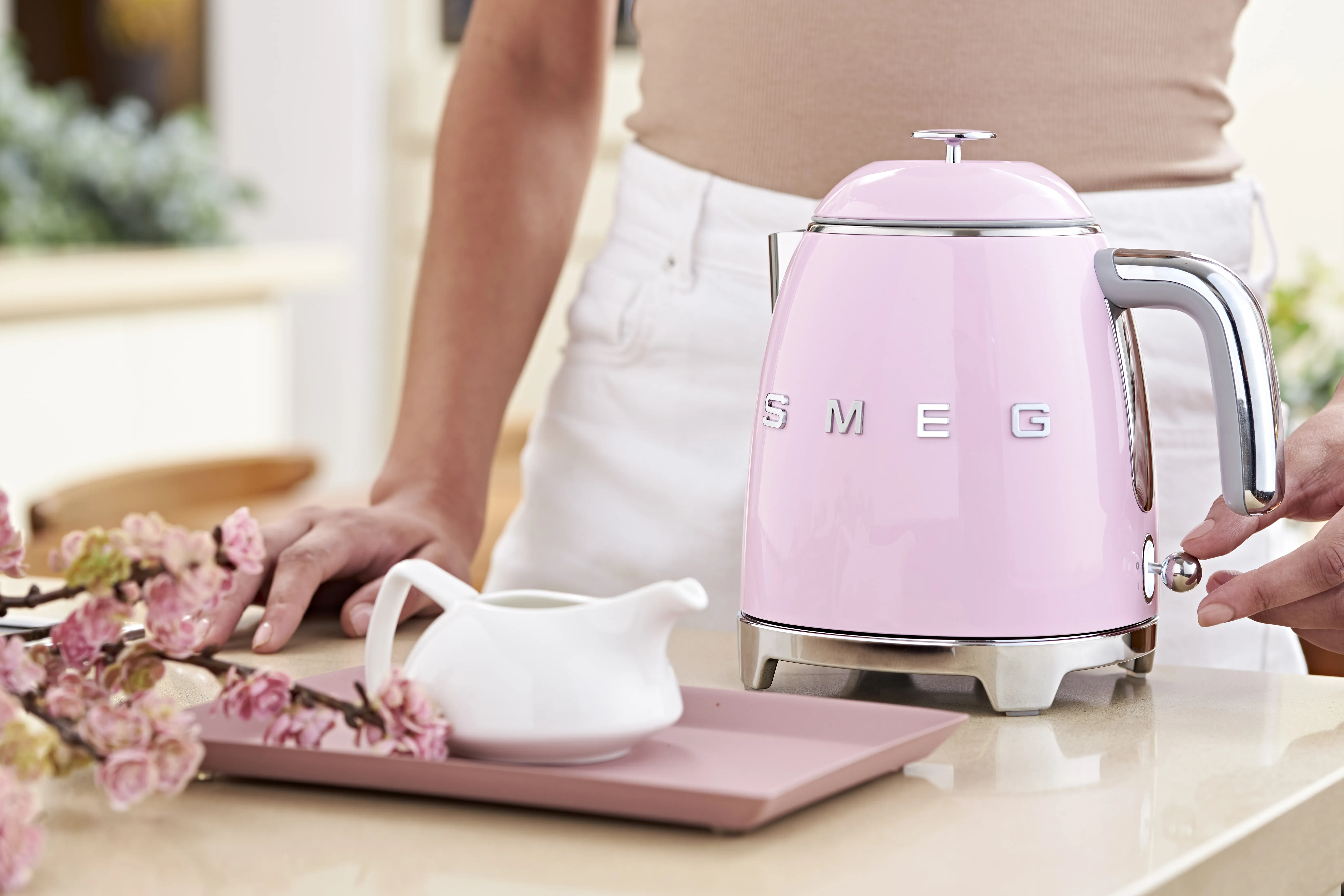 Smeg 50's Style - vattenkokare, Rosa, 0.8l