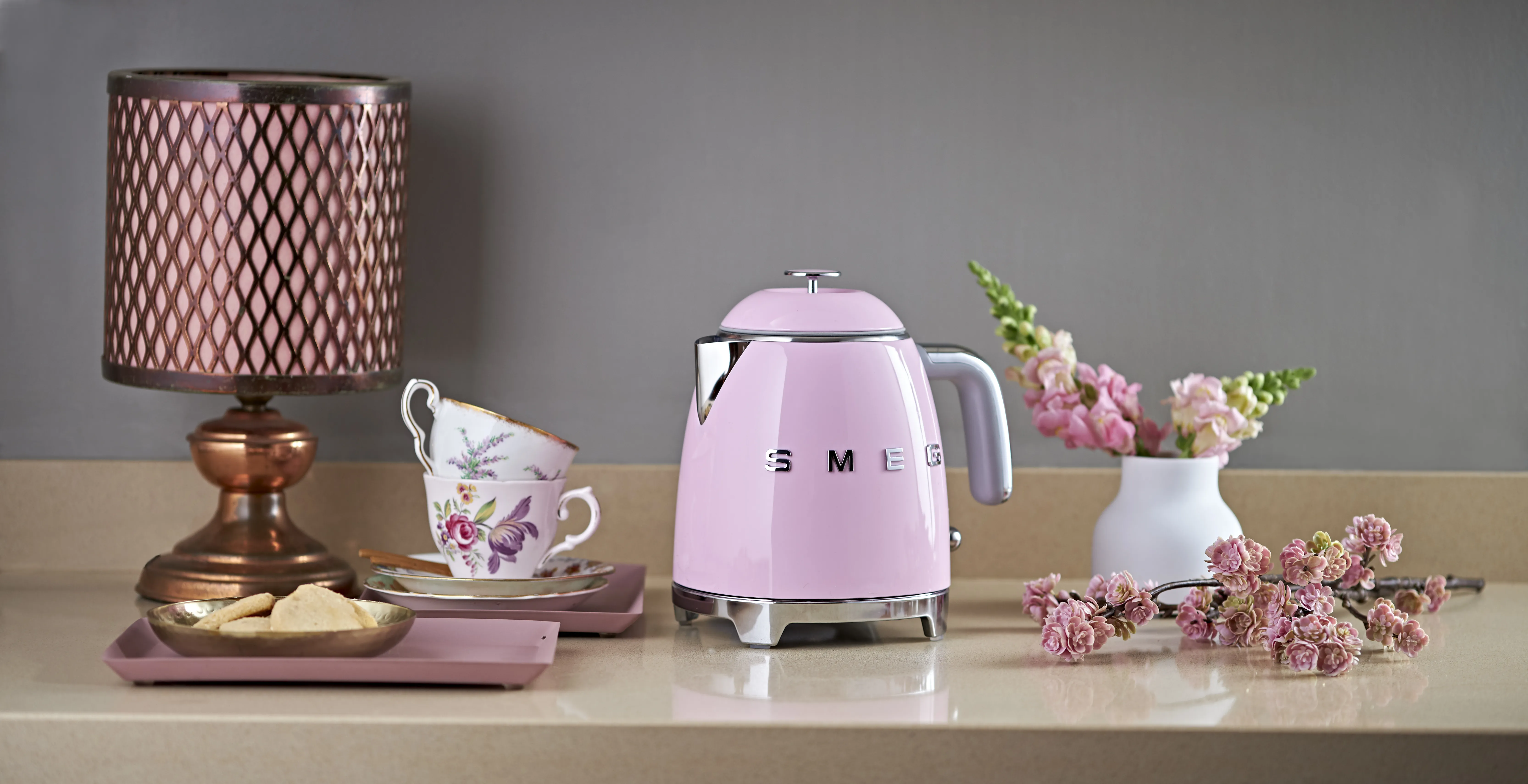 Smeg 50's Style - vattenkokare, Rosa, 0.8l