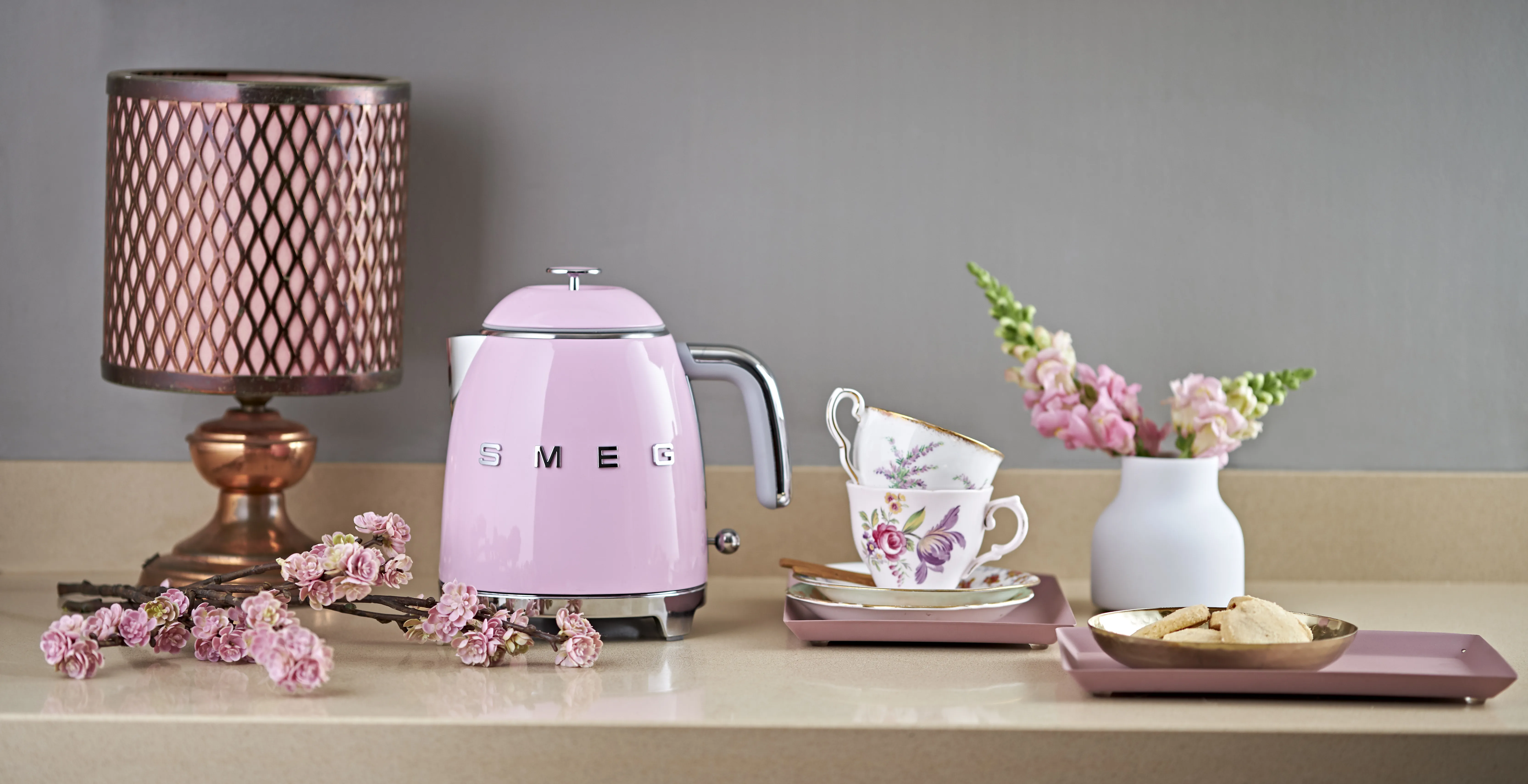 Smeg 50's Style - vattenkokare, Rosa, 0.8l