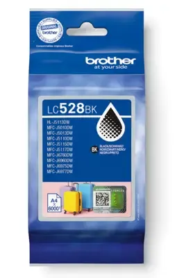 Brother LC528BKP 6K bl&auml;ckpatron, svart