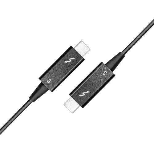 MicroConnect Thunderbolt 3 Optical kabel, 50 m, svart