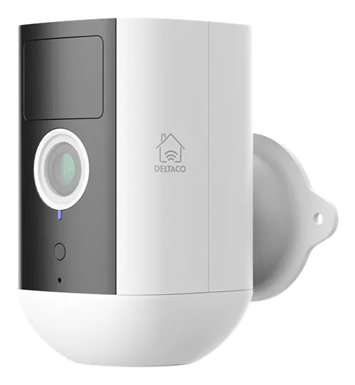 Deltaco Smart Home Battery powered WiFi camera for outdoor use IP54, 2MP, white
