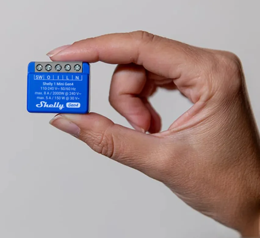 Shelly 1 Mini Gen4 smart relay, blue