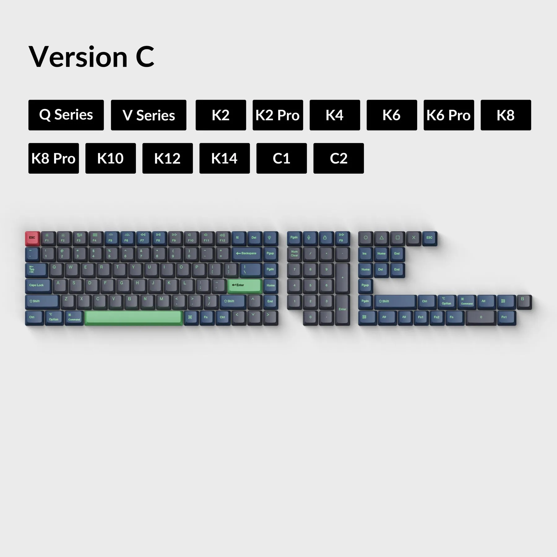 Keychron PBT Full Keycap Set - Hacker 141 Keys ISO Nordic