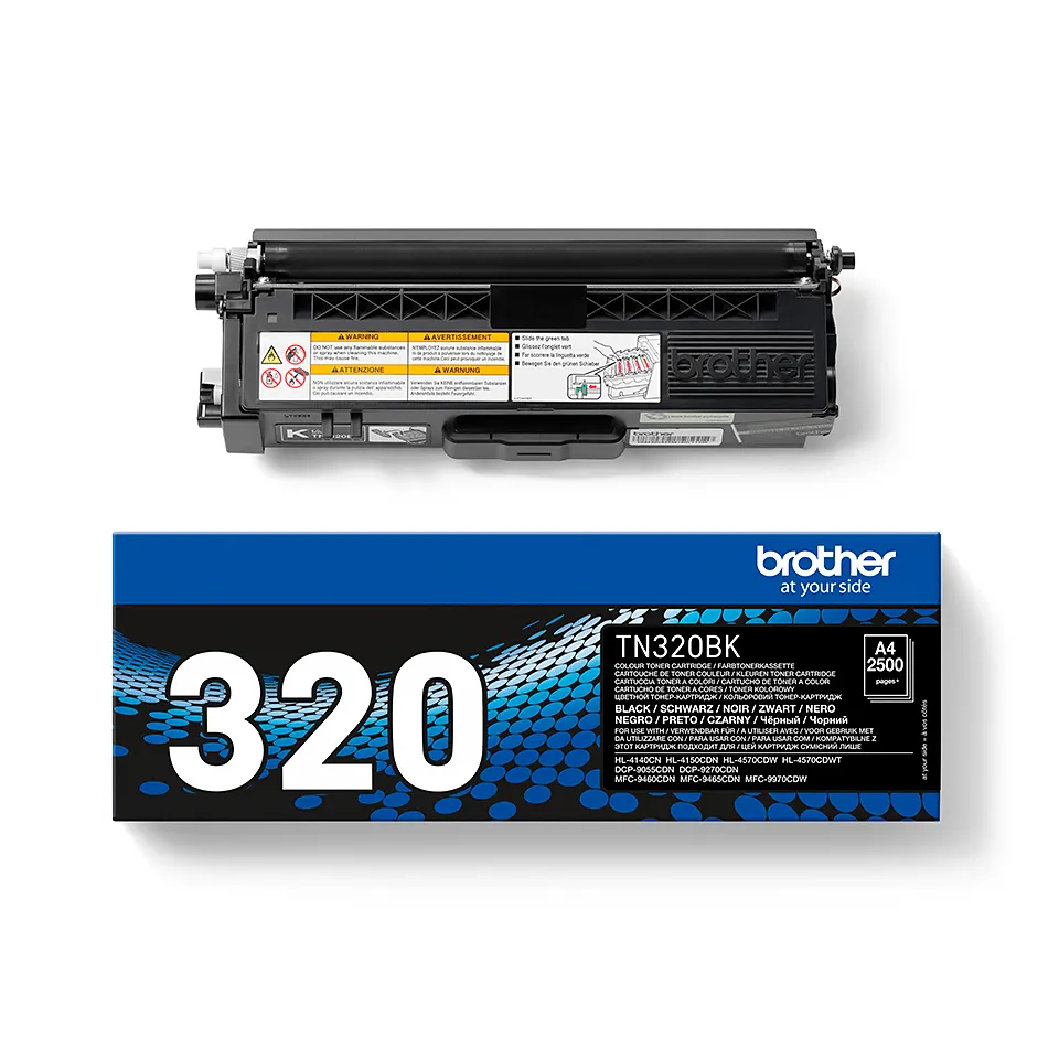 Brother TN320BK toner cartridge, Black