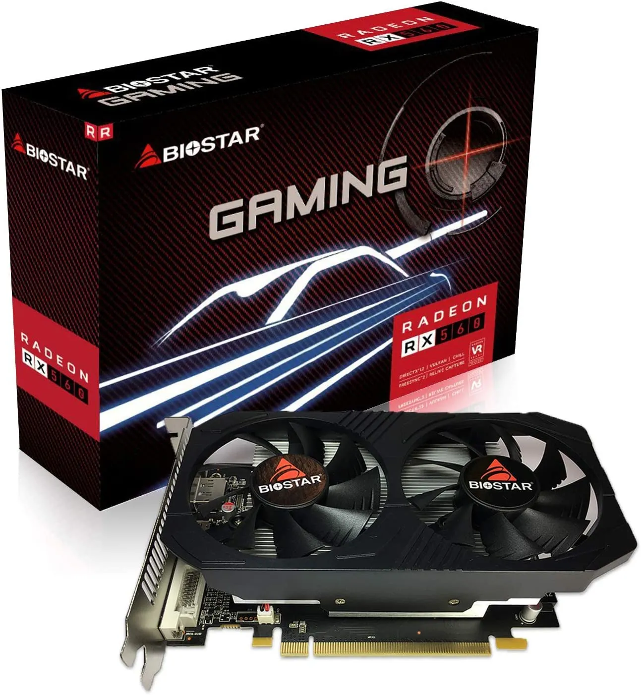 Biostar Radeon RX 560 4 Gt -n&auml;yt&ouml;nohjain