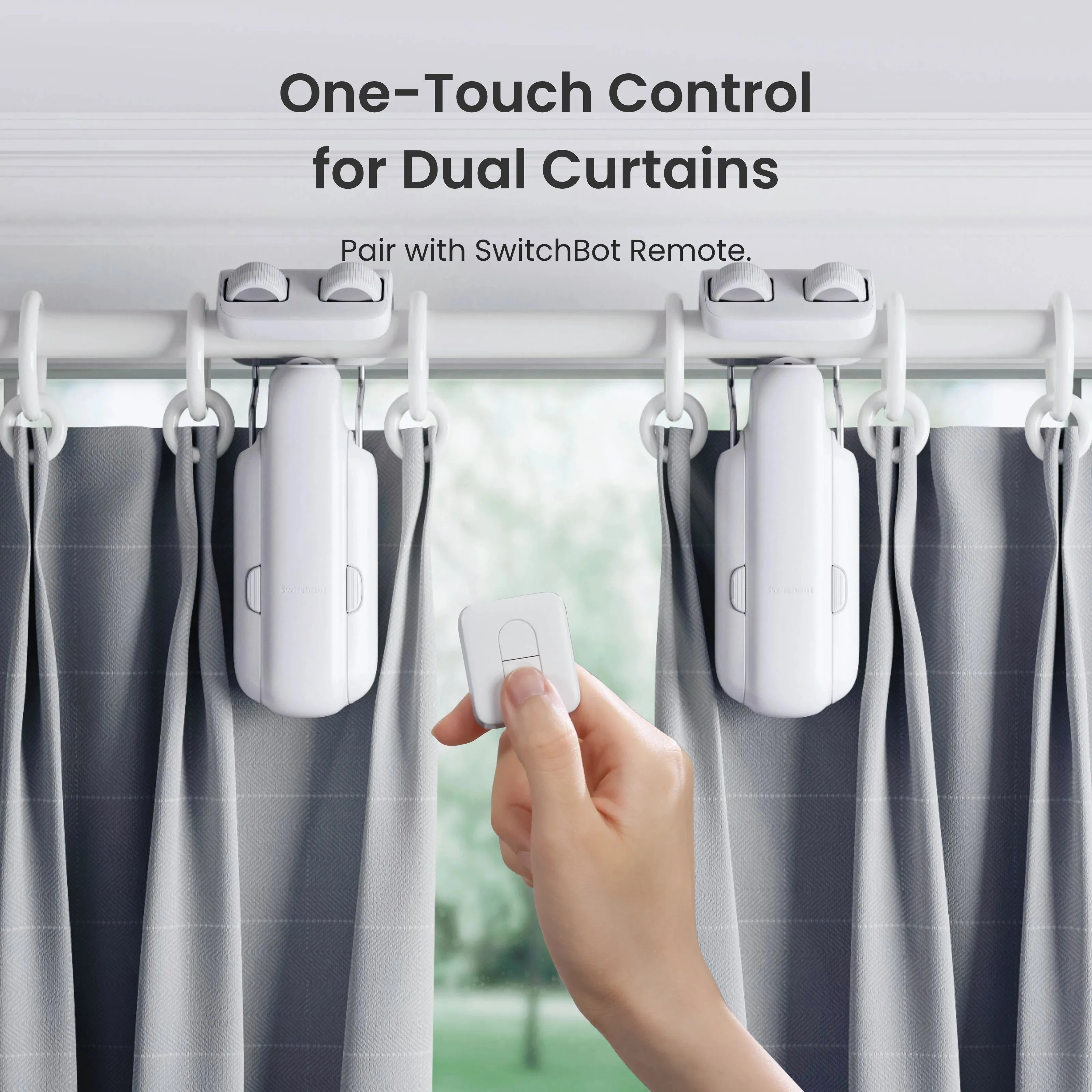 SwitchBot Curtain 3 Rod Type - Smart curtain motor, White