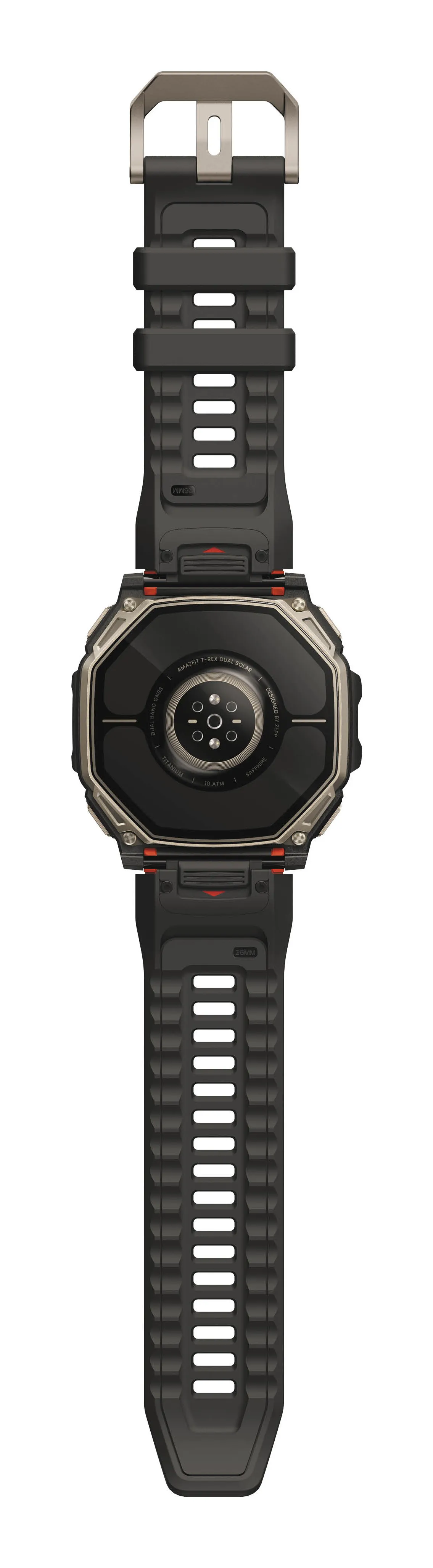Amazfit T-Rex Dual Solar 51mm Smartwatch, Black
