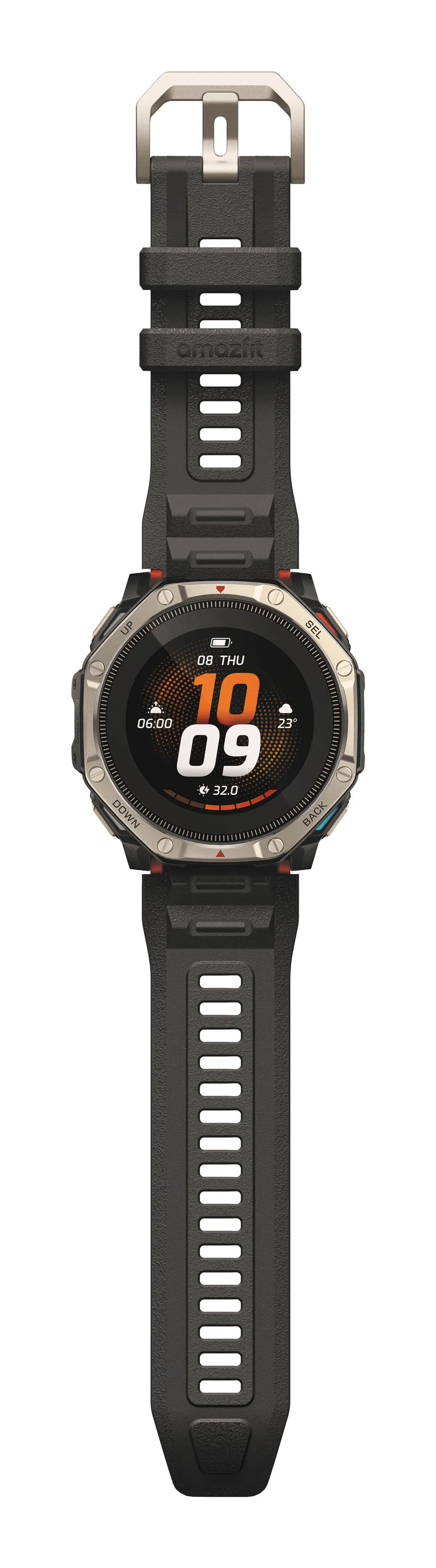 Amazfit T-Rex Dual Solar 51mm Smartwatch, Black