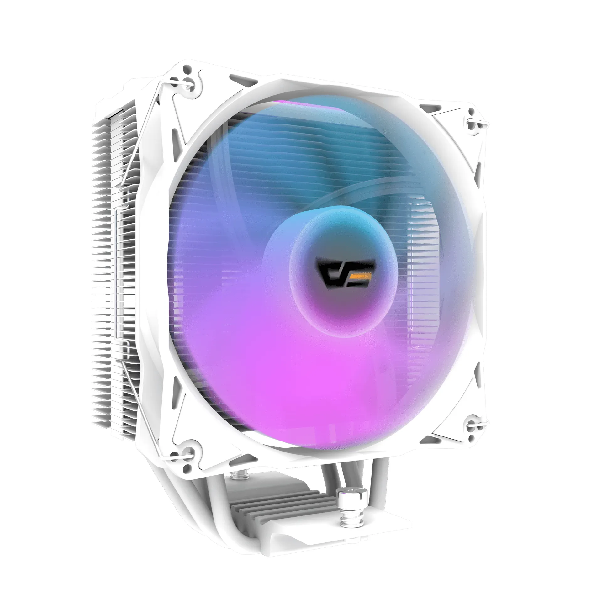 DARKFLASH Z4 Pro 120mm PWM ARGB CPU Air Cooler, Mist White