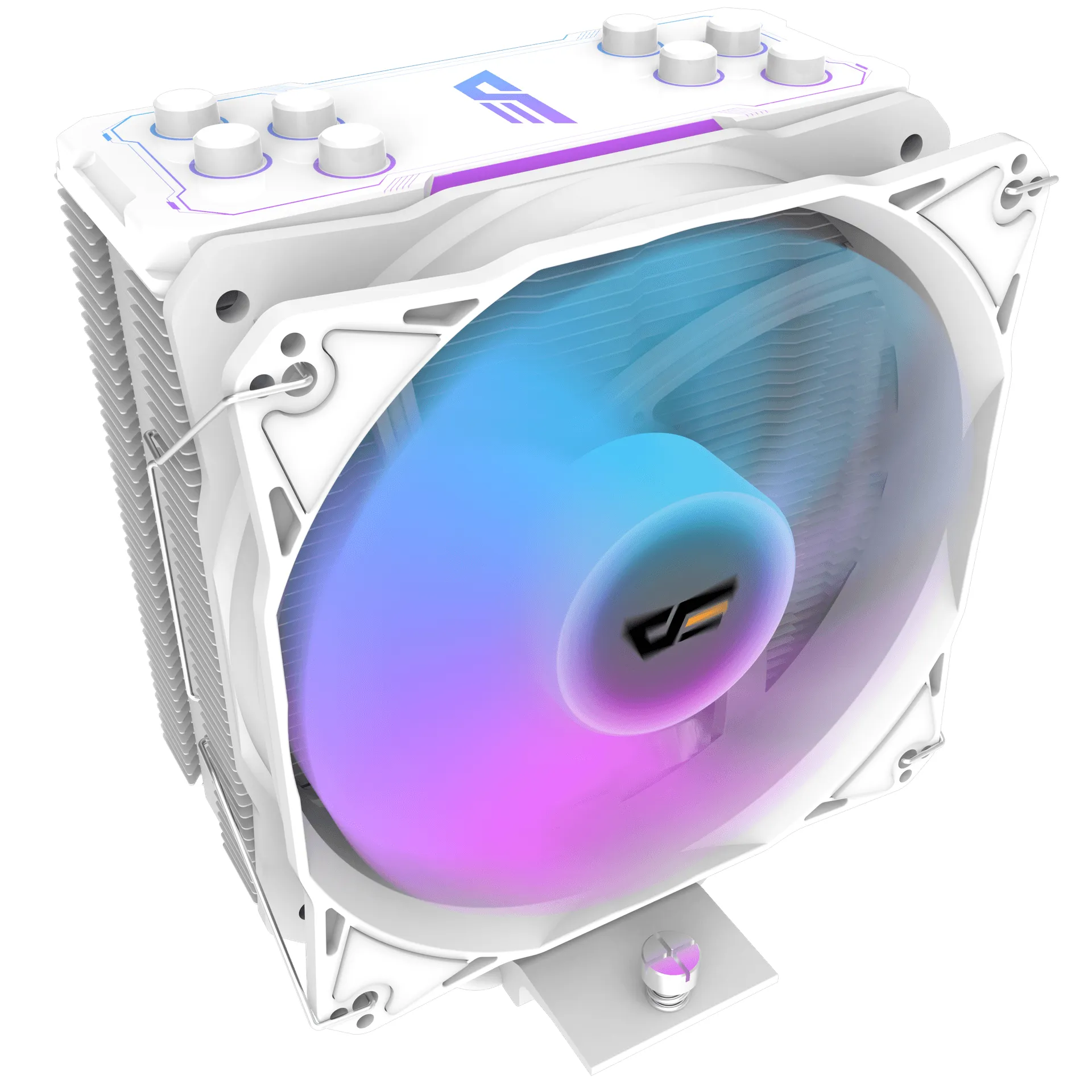 DARKFLASH Z4 Pro 120mm PWM ARGB CPU Air Cooler, Mist White