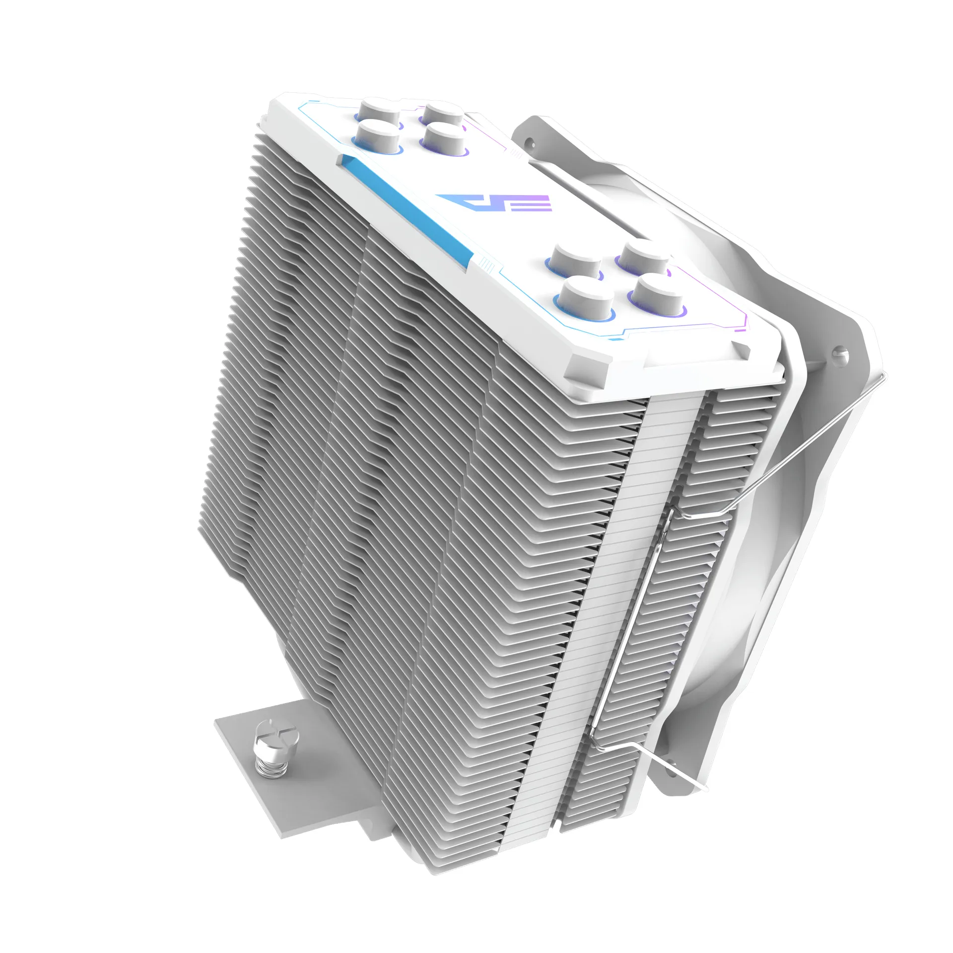DARKFLASH Z4 Pro 120mm PWM ARGB CPU Air Cooler, Mist White