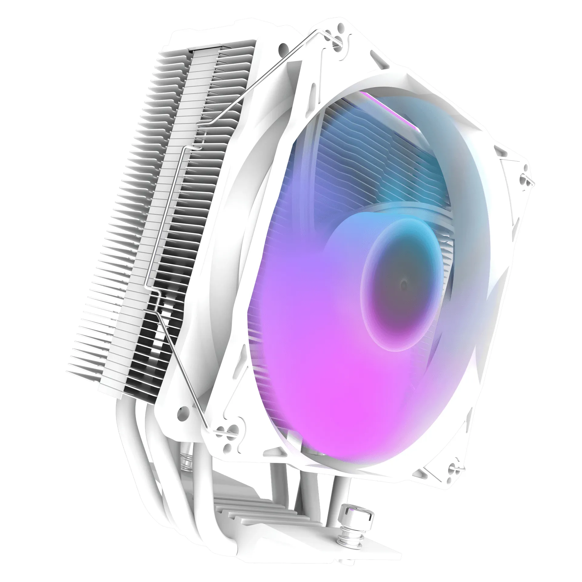 DARKFLASH Z4 Pro 120mm PWM ARGB CPU Air Cooler, Mist White