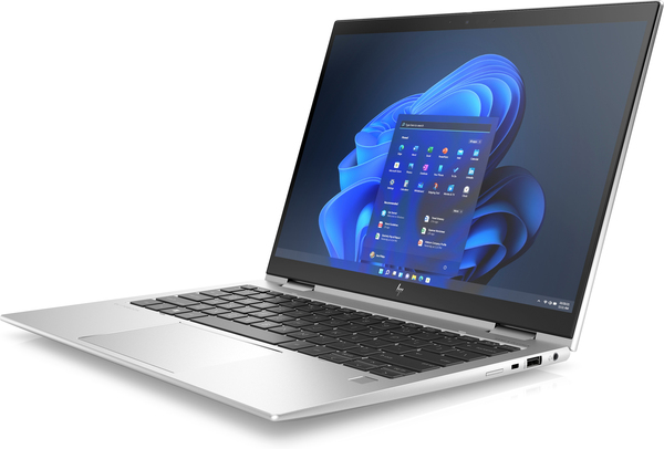 HP EliteBook x360 830 G9 13.3" i7-1255U, 16 Gt, 512 Gt SSD, Win 11 Pro -kannettava, Hopea