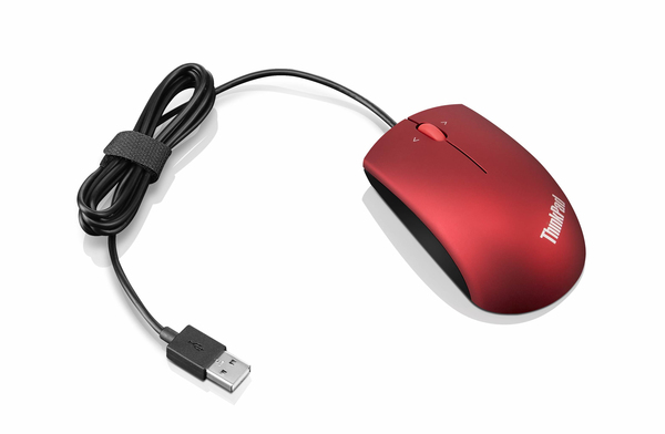 Lenovo ThinkPad Precision USB Mouse - Hiiri - oikea- ja vasenk&auml;tiselle - optinen - 3 painiketta - langallinen - USB - heatwave red - v&auml;hitt&auml;ismyynti malleihin T