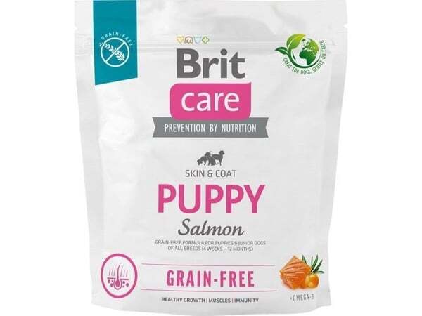 Brit Care Grain-free Puppy Salmon, Koiran kuivaruoka, 1 kg