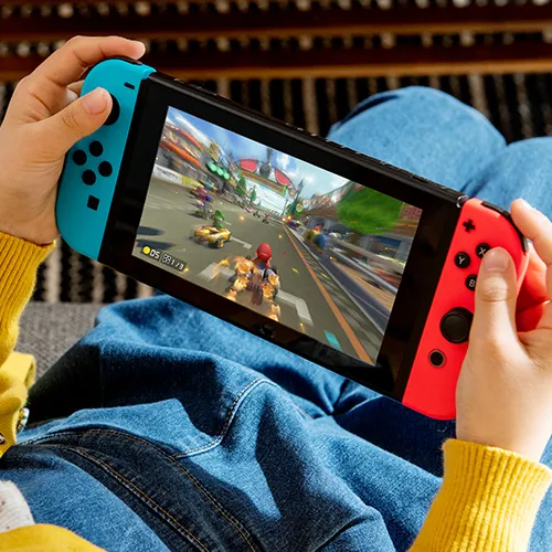 Nintendo Switch Joy-Con - game console, neon red and neon blue