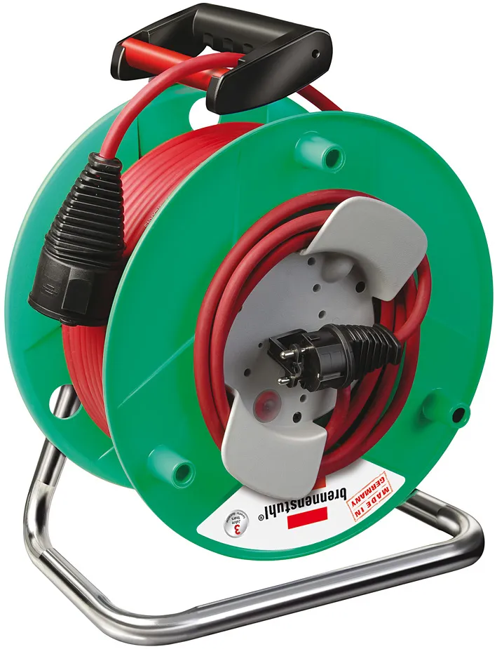 Brennenstuhl Garant G Bretec IP44 25 meters - Garden cable reel, Black, Green, Grey, Red