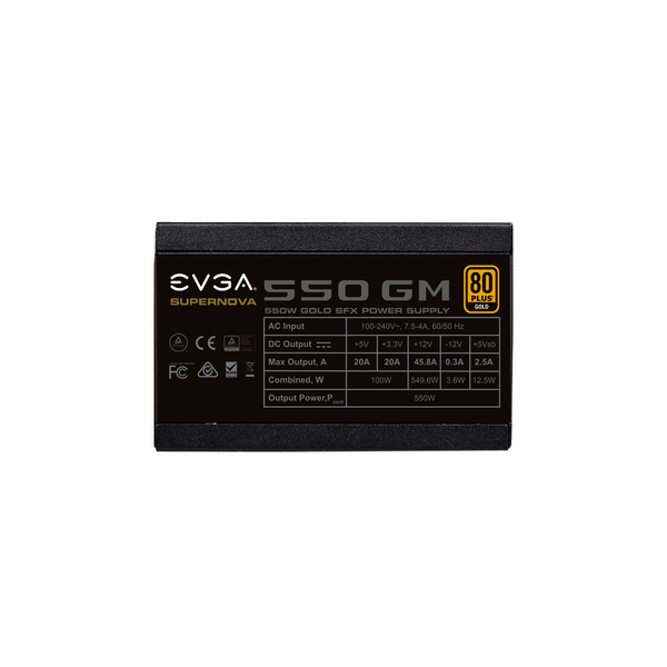 EVGA SuperNova GM 550W - Power supply, 80 Plus Gold